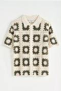 Chemise crochet motifs carrés