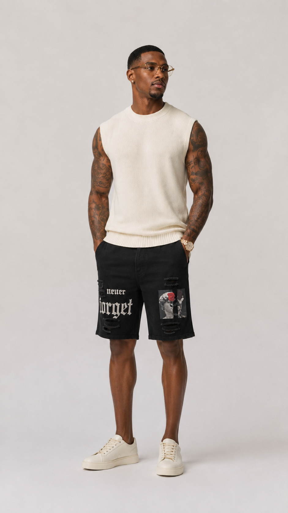 Short jeans noir Forget