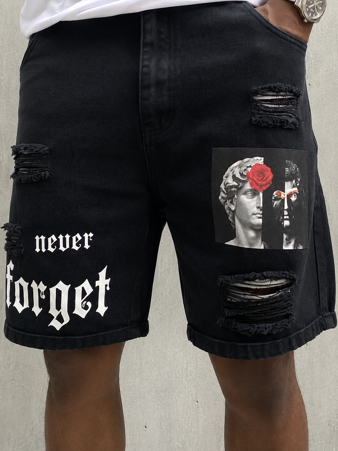 Short jeans noir Forget