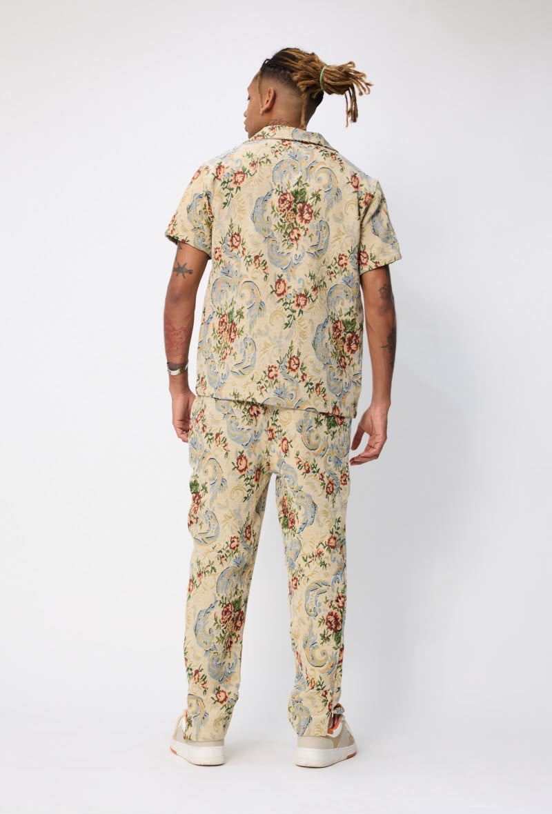Ensemble chemise/Jeans fleurs