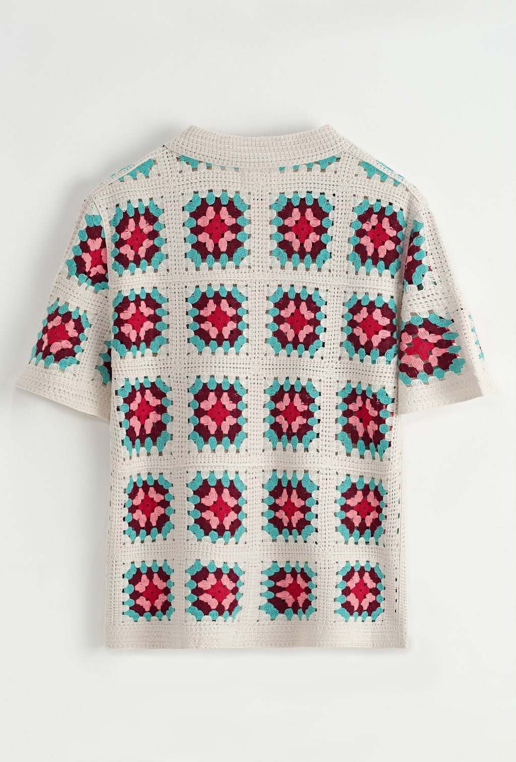 Chemise crochet motifs carrés
