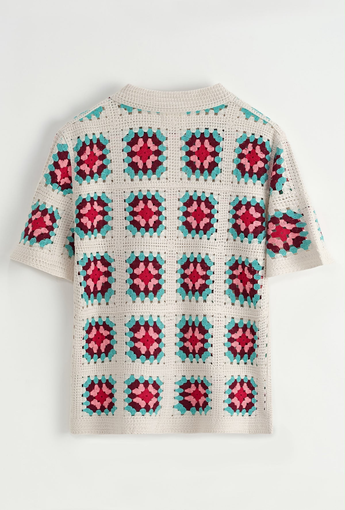 Chemise crochet motifs carrés
