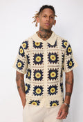 Chemise crochet motifs carrés