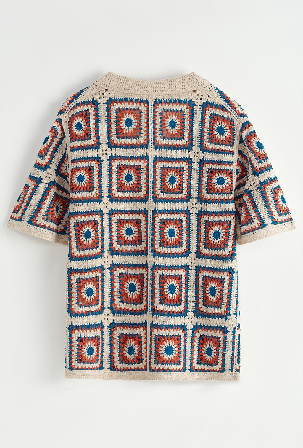 Chemise crochet motifs carrés