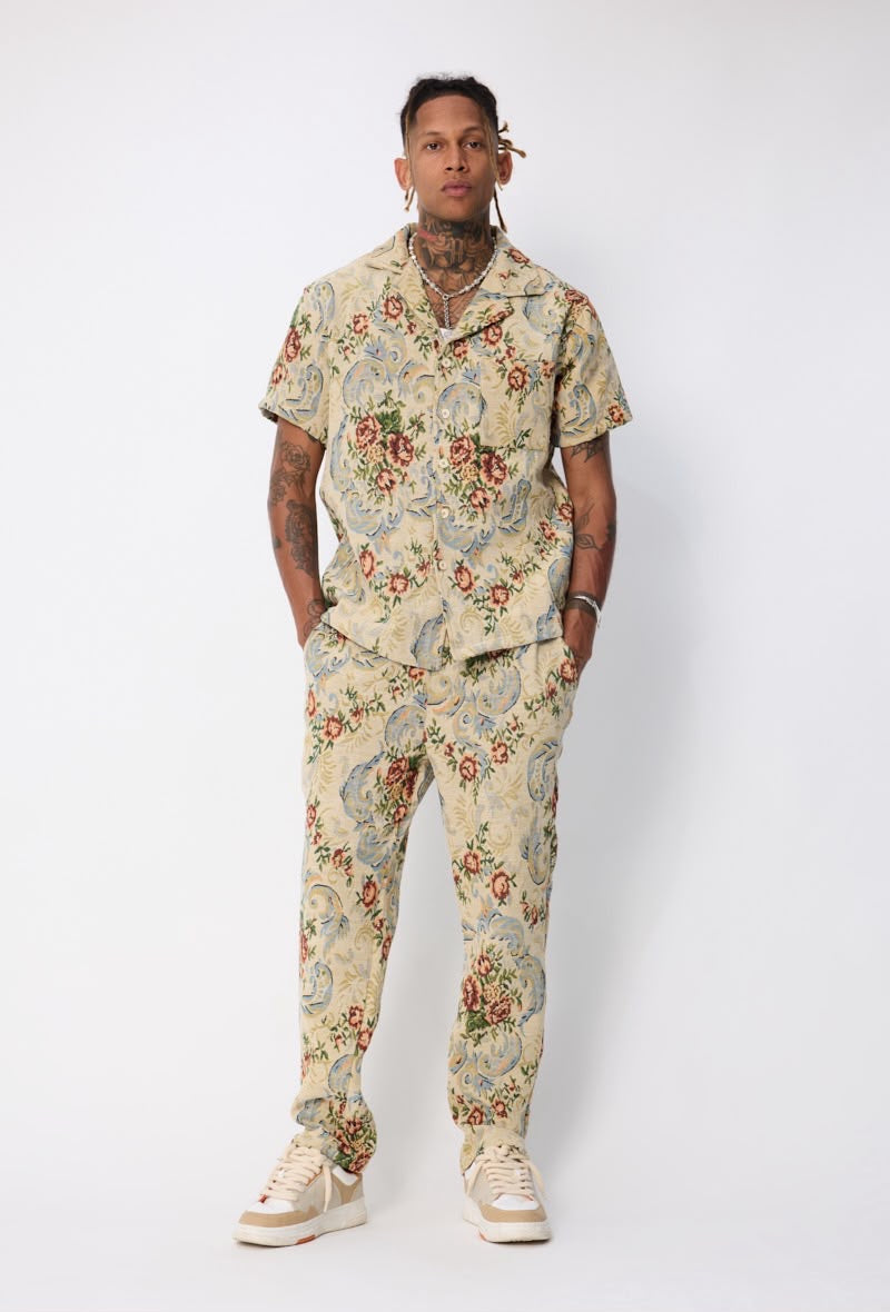Ensemble chemise/Jeans fleurs