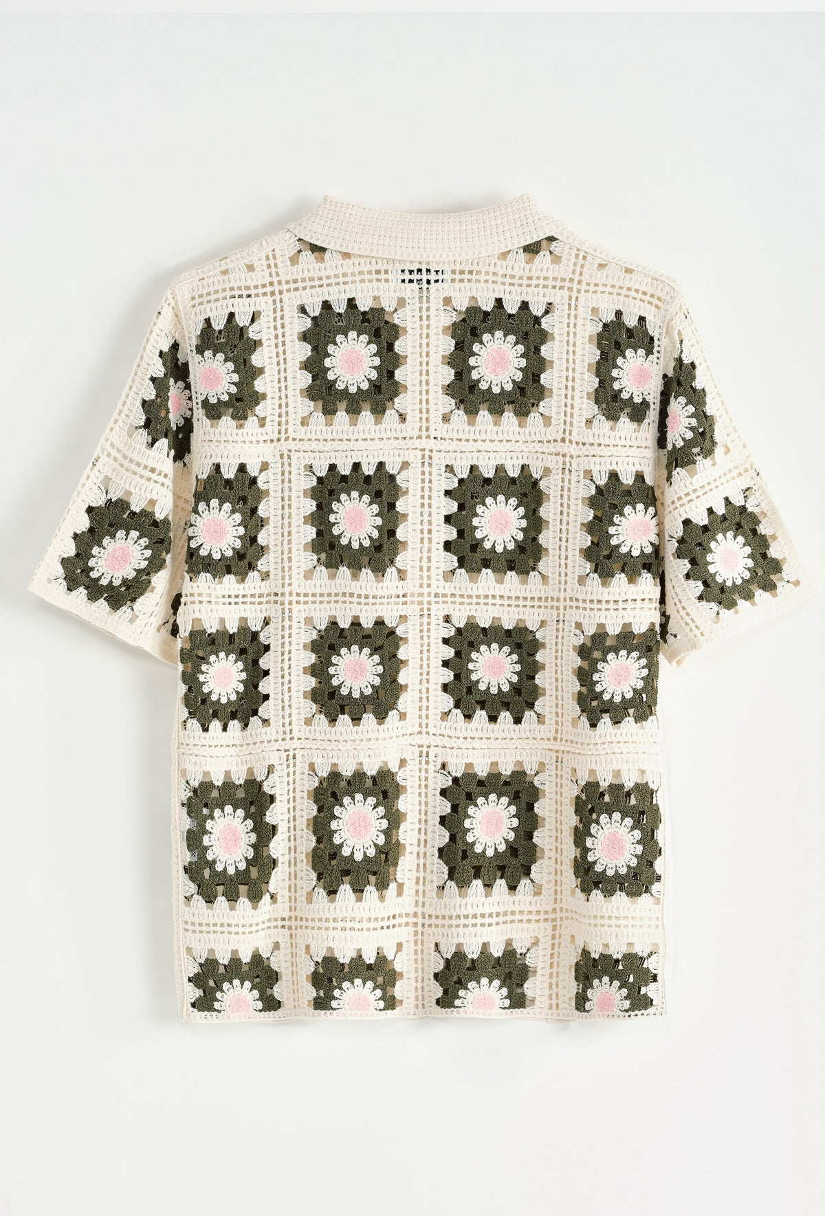 Chemise crochet motifs carrés