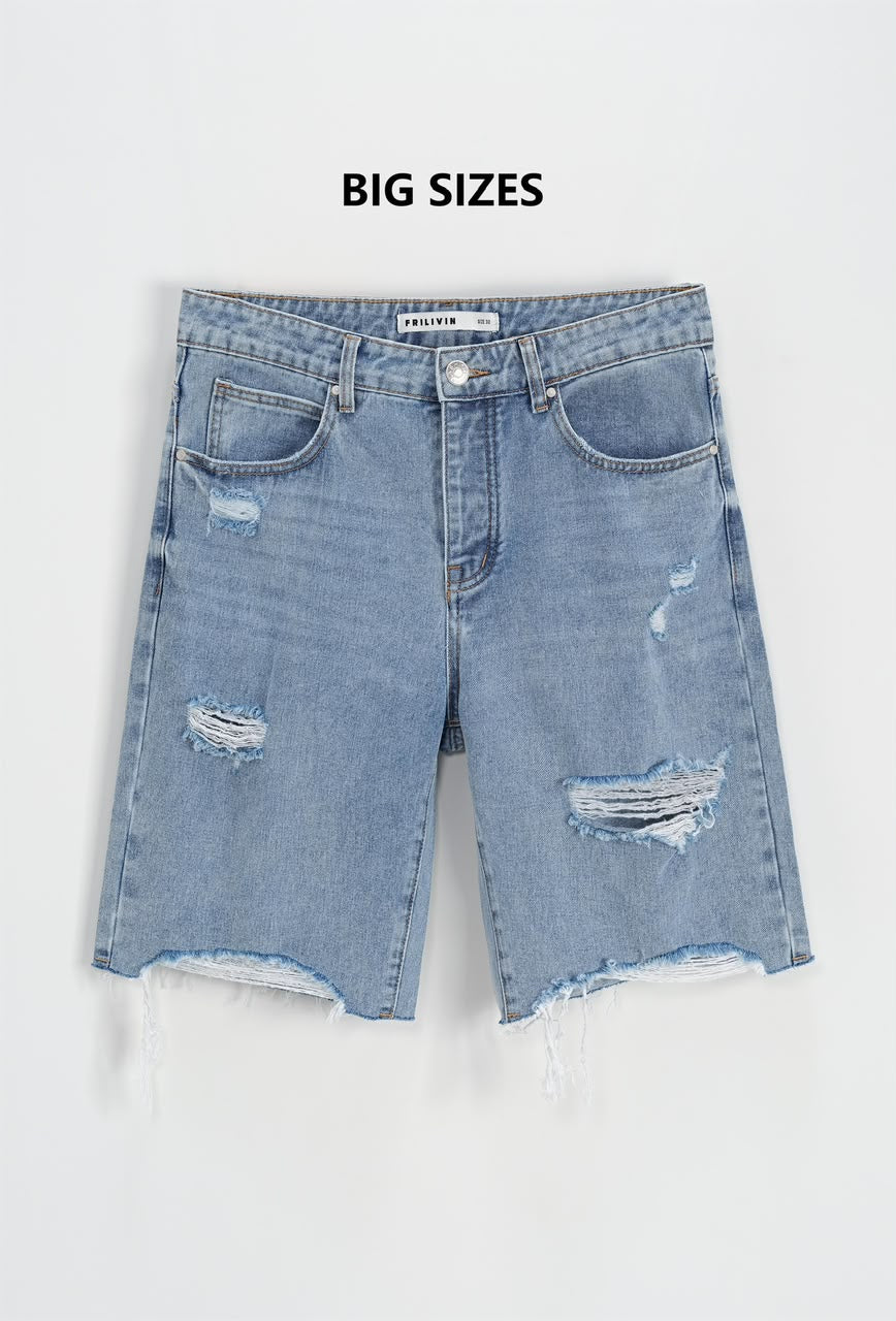Short jeans bleu Grande taille