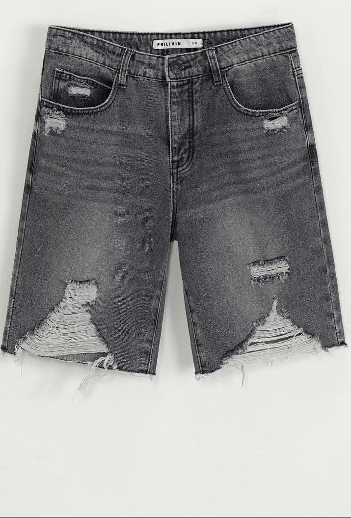 Short jeans gris