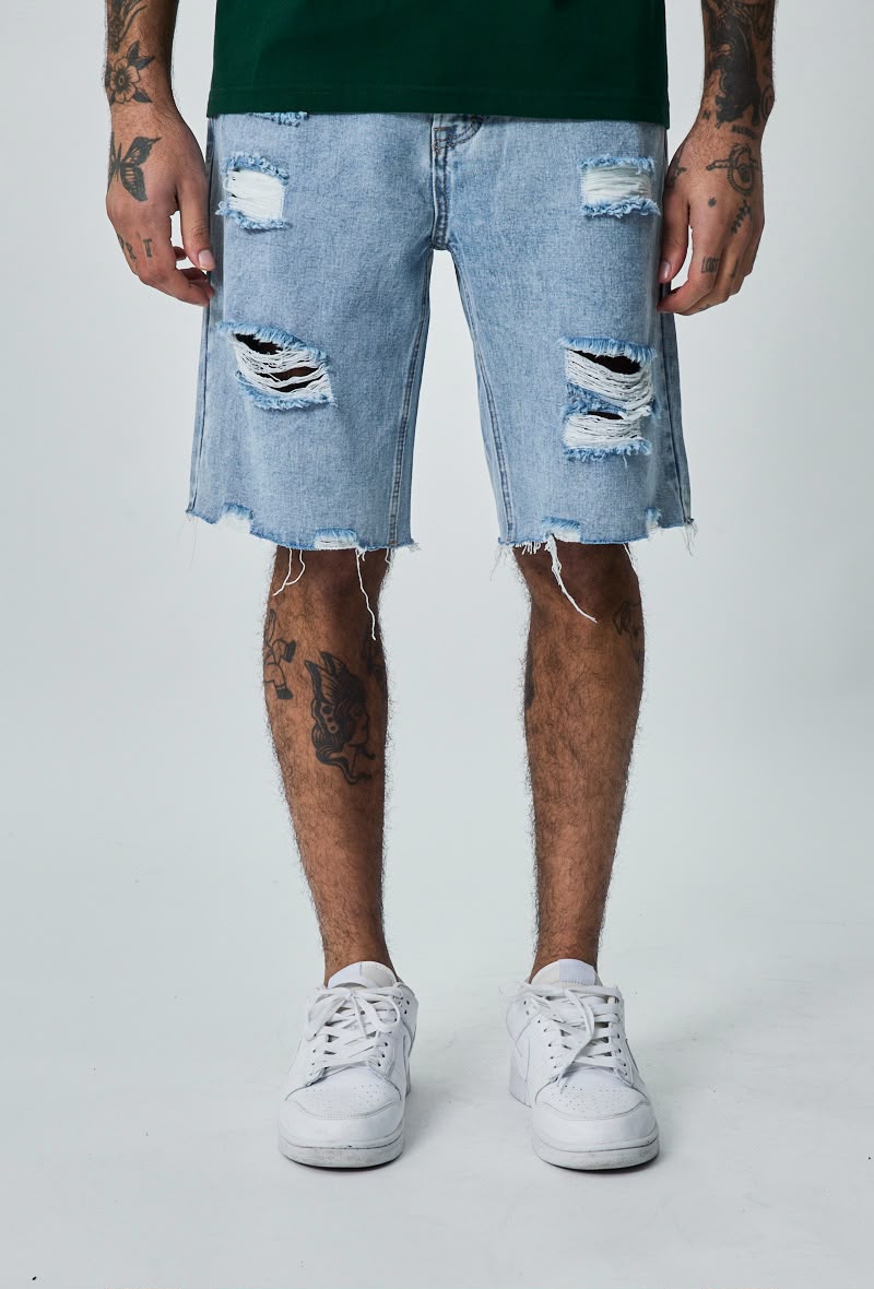 Short jeans Bleu