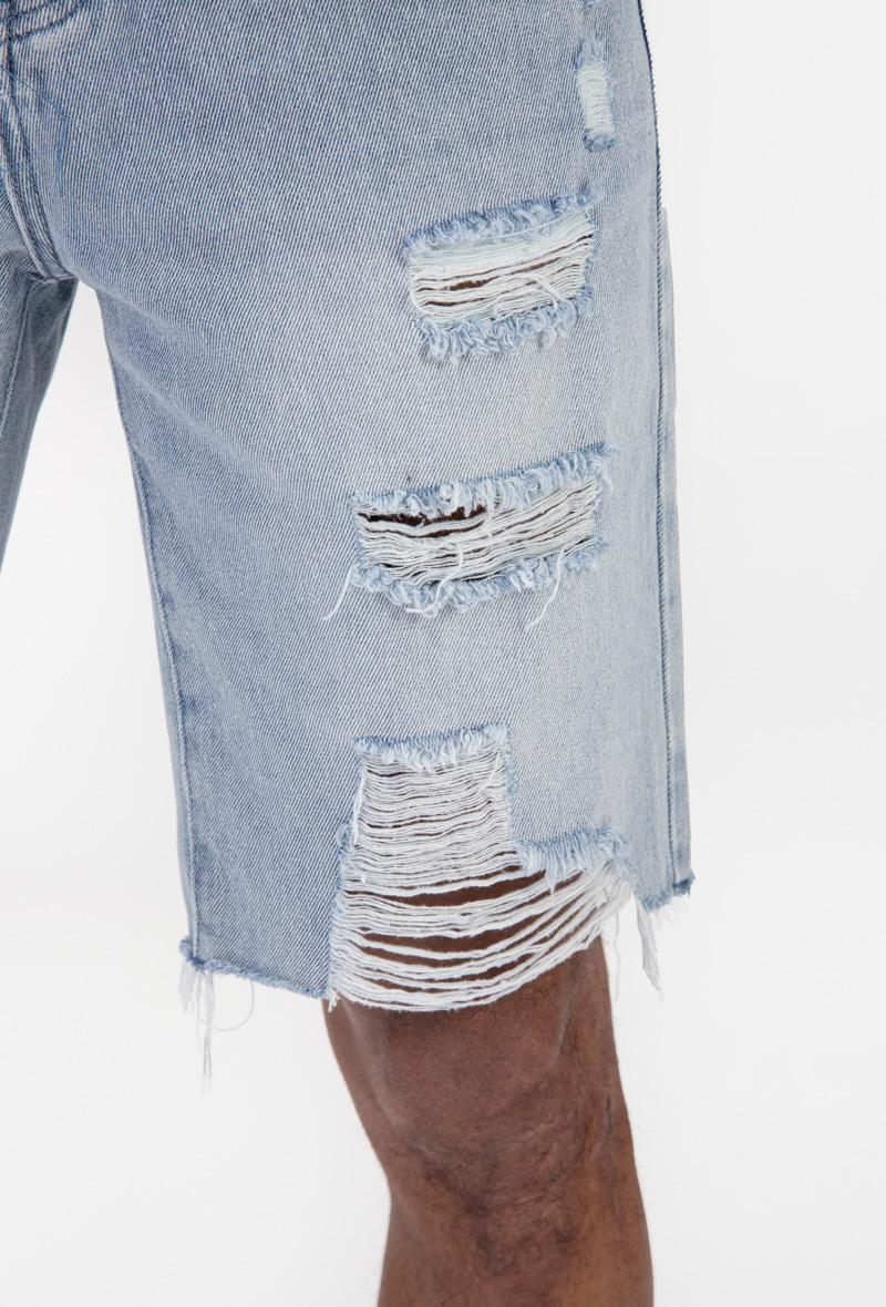 Short jeans bleu