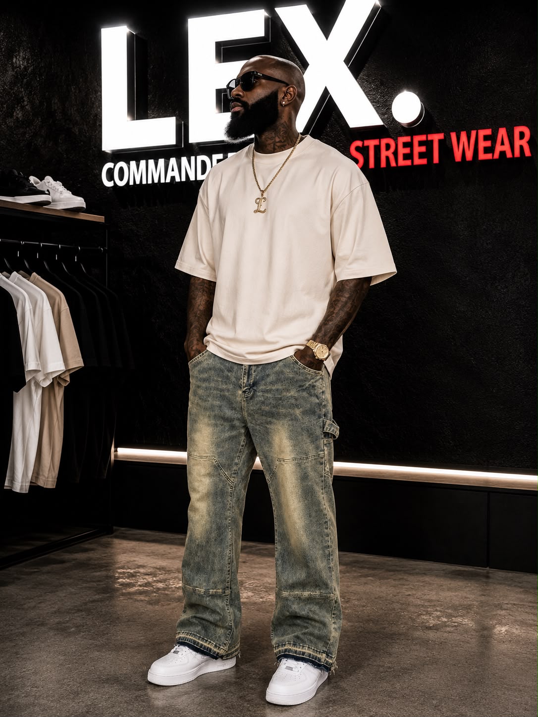 Jeans bleu gris
