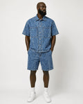 Ensemble chemise jeans Bleu
