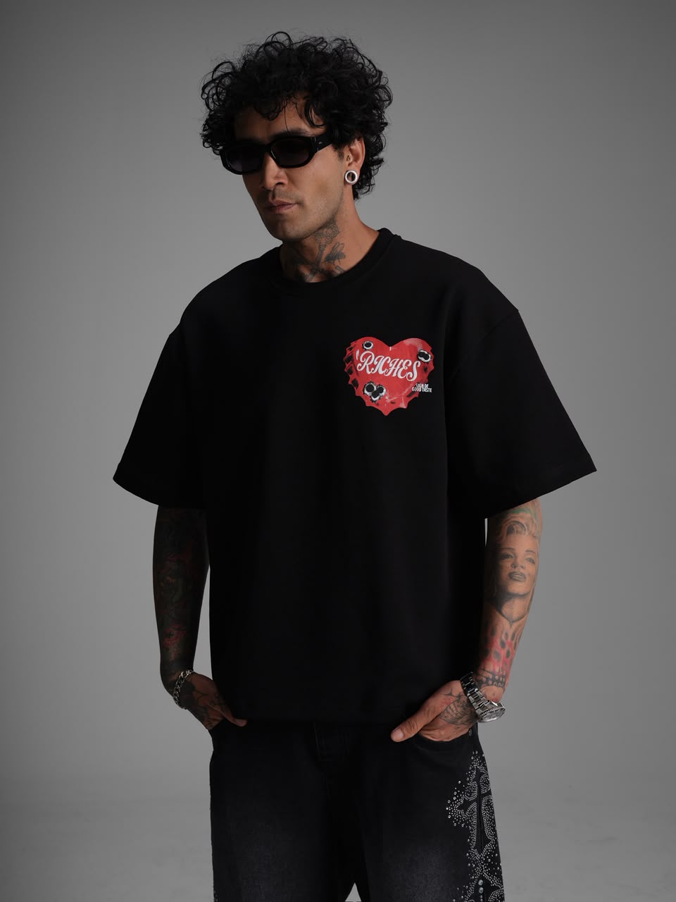 T-shirt Oversize coeur rouge