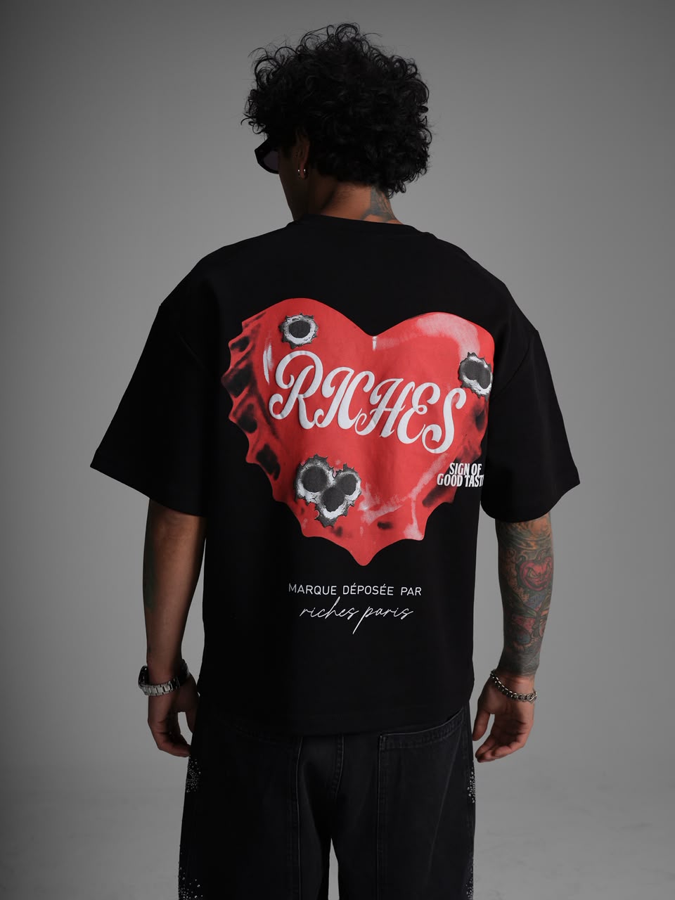 T-shirt Oversize coeur rouge